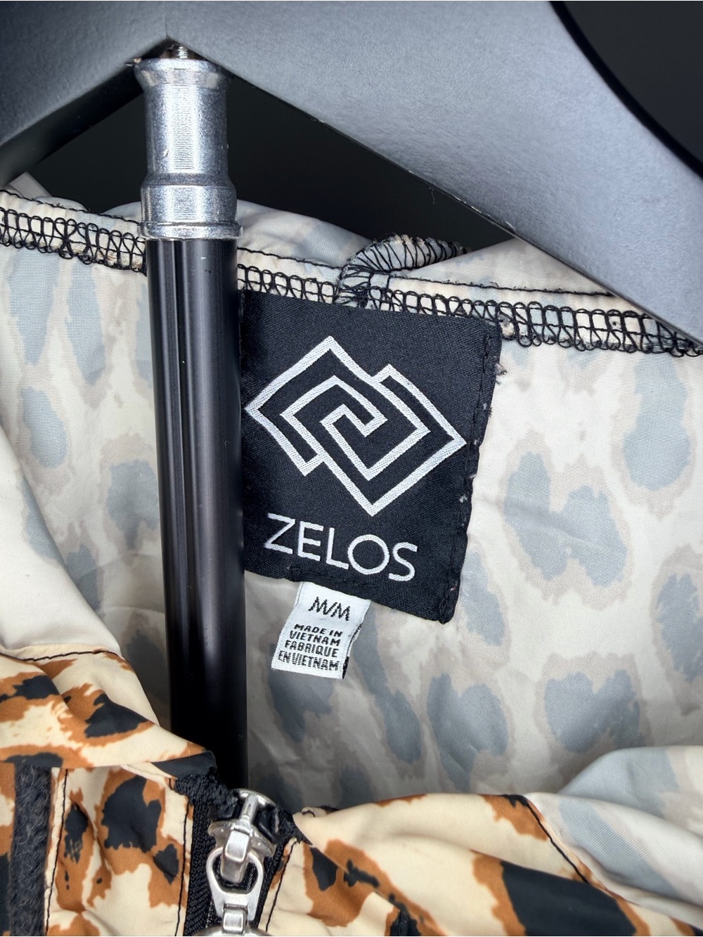 ZELOS Leopard Print Windbreaker - Picture 4 of 4